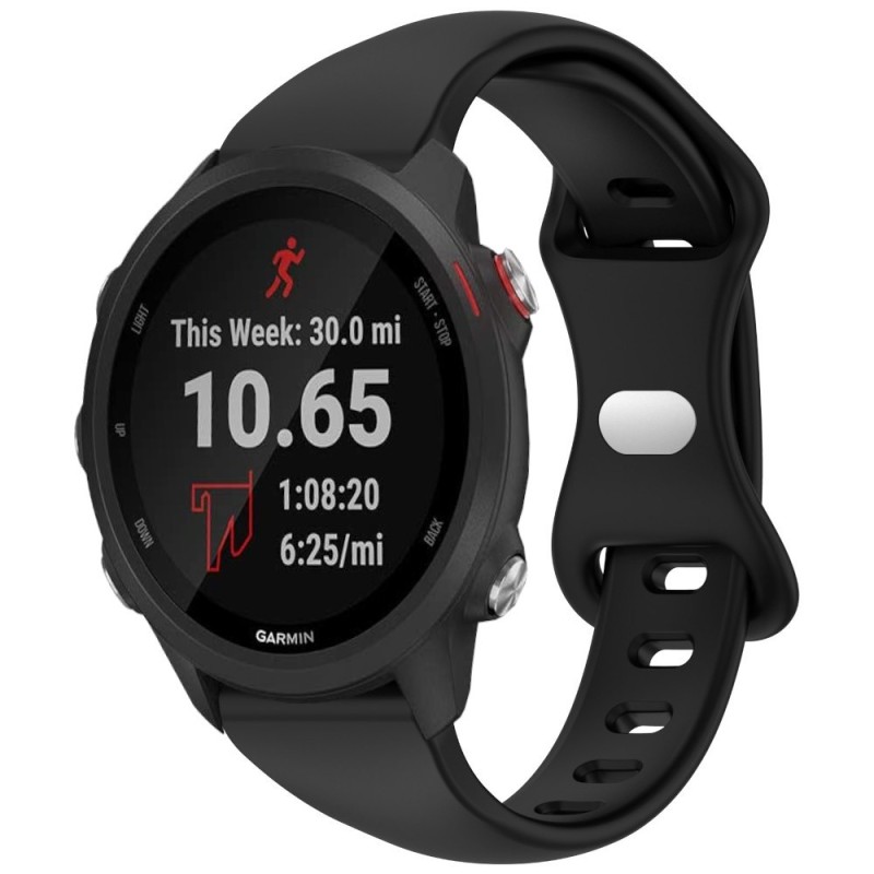 Estuyoya Correa silicona Fina Garmin Forerunner 245 Negro