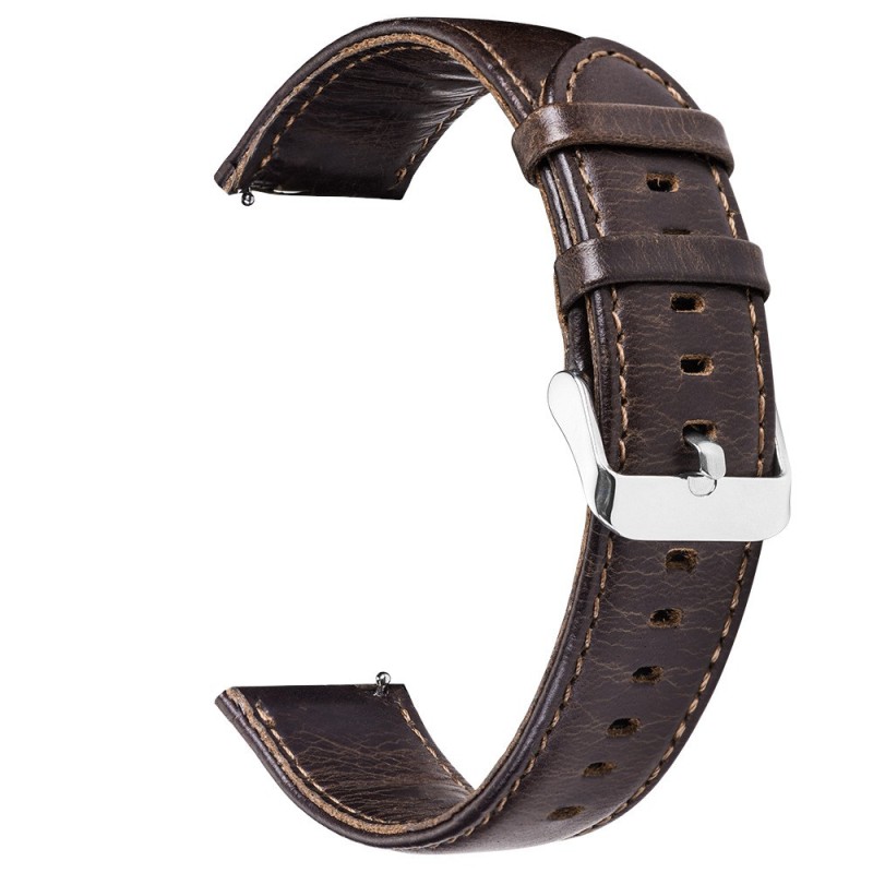 Estuyoya Correa cuero Vintage Garmin Forerunner 55 marrón café