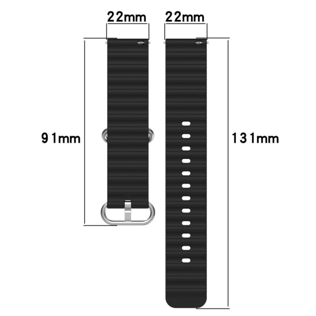 Estuyoya Correa silicona Ocean Amazfit Balance negro