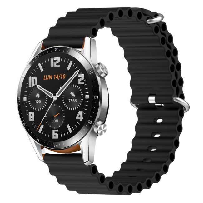 Estuyoya Correa silicona Ocean Huawei Watch GT - GT 2 negro