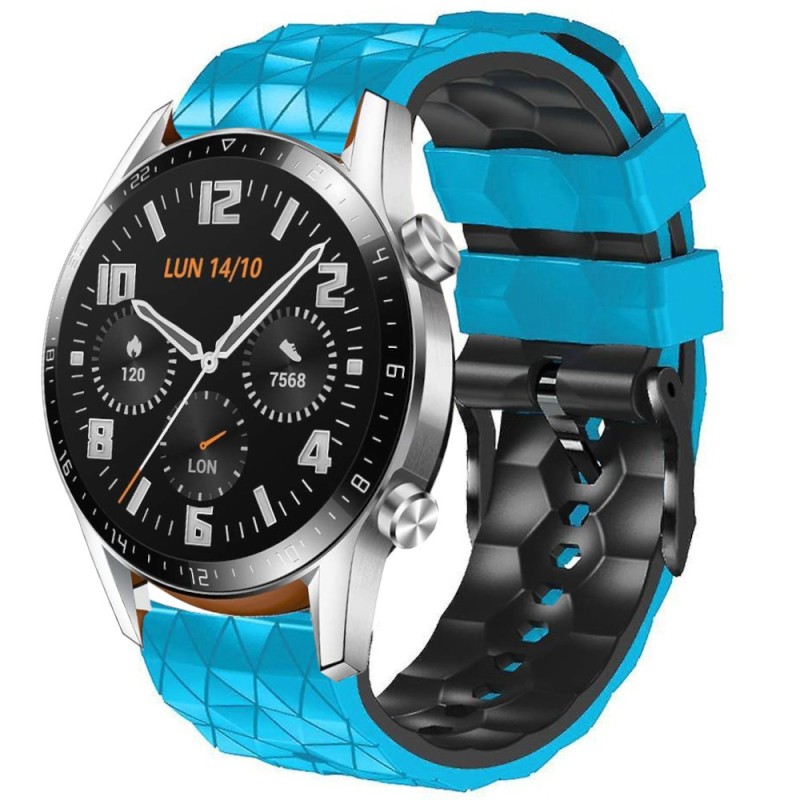 Estuyoya Correa silicona Geometric Huawei Watch GT - GT 2 Azul,Negro