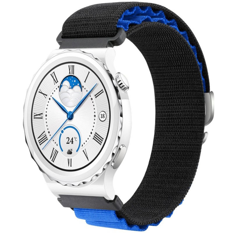 Estuyoya Correa loop nylon Huawei Watch GT 3 Pro - 43mm Negro,Azul