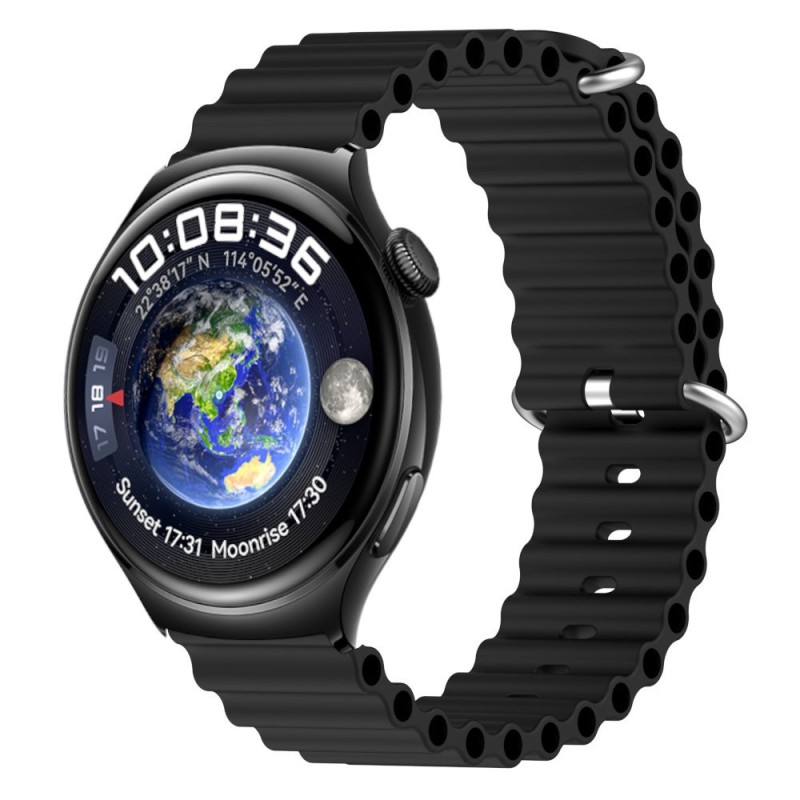 Estuyoya Correa silicona Ocean Huawei Watch 4/4 Pro negro