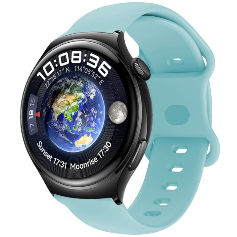Estuyoya Correa silicona Doble Cierre Huawei Watch 4/4 Pro Azul Claro