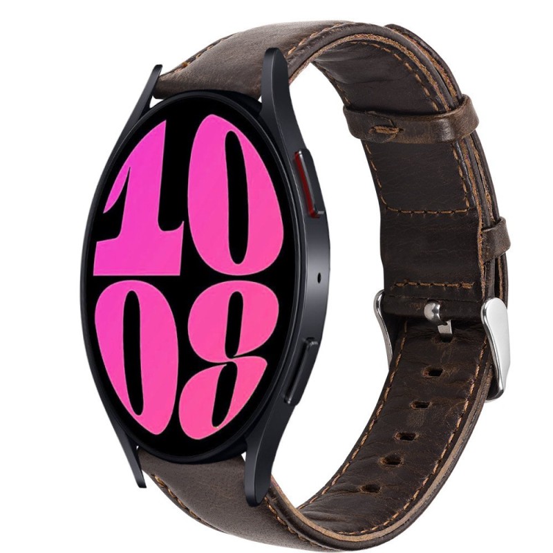 Estuyoya Correa cuero Vintage Samsung Galaxy Watch 6 - 40mm marrón café