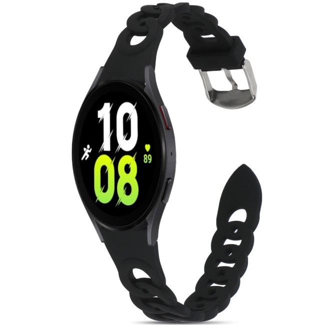 Estuyoya Correa silicona Diseño Cadena Samsung Galaxy Watch 5 - 40mm Negro