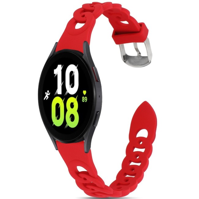 Estuyoya Correa silicona Diseño Cadena Samsung Galaxy Watch 5 - 40mm Rojo