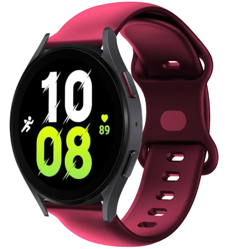 Estuyoya Correa silicona Doble Cierre Samsung Galaxy Watch 5 - 40mm Rojo Vino