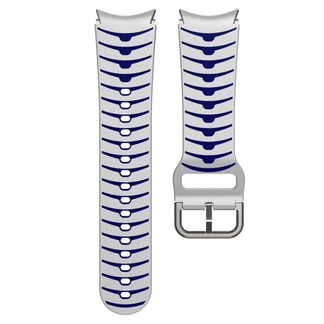 Estuyoya Correa silicona Ondas Samsung Galaxy Watch 5 - 40mm Blanco,Azul