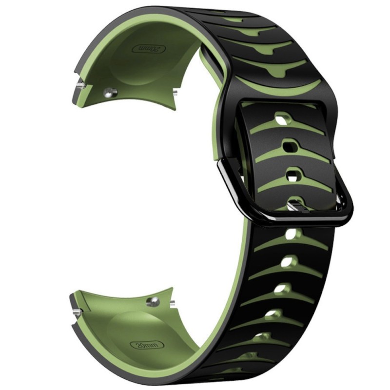 Estuyoya Correa silicona Ondas Samsung Galaxy Watch 5 - 40mm Negro,Verde