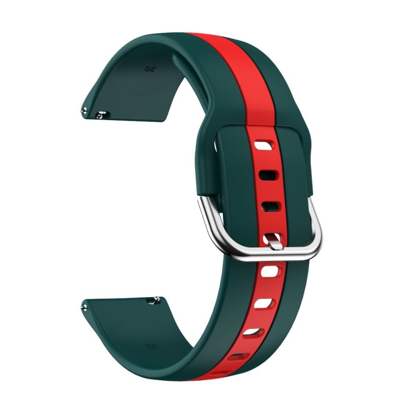 Estuyoya Correa silicona Raya Samsung Galaxy Watch 5 - 40mm Verde,Rojo