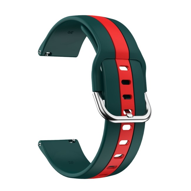 Estuyoya Correa silicona Raya Samsung Galaxy Watch 5 - 40mm Verde,Rojo