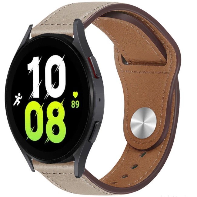 Estuyoya Correa cuero Bucle Samsung Galaxy Watch 5 - 40mm blanco perla