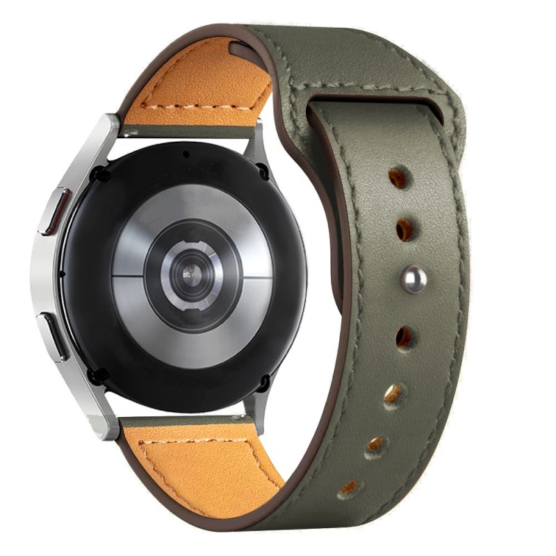 Estuyoya Correa cuero Bucle Samsung Galaxy Watch 5 - 40mm verde oliva