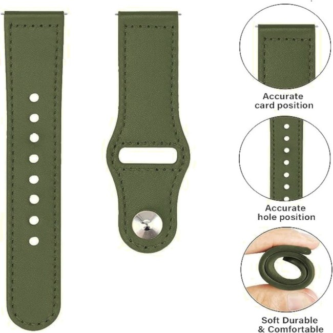 Estuyoya Correa cuero Bucle Samsung Galaxy Watch 5 - 40mm verde oliva