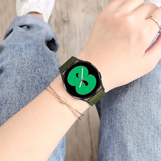 Estuyoya Correa cuero Bucle Samsung Galaxy Watch 5 - 40mm verde oliva