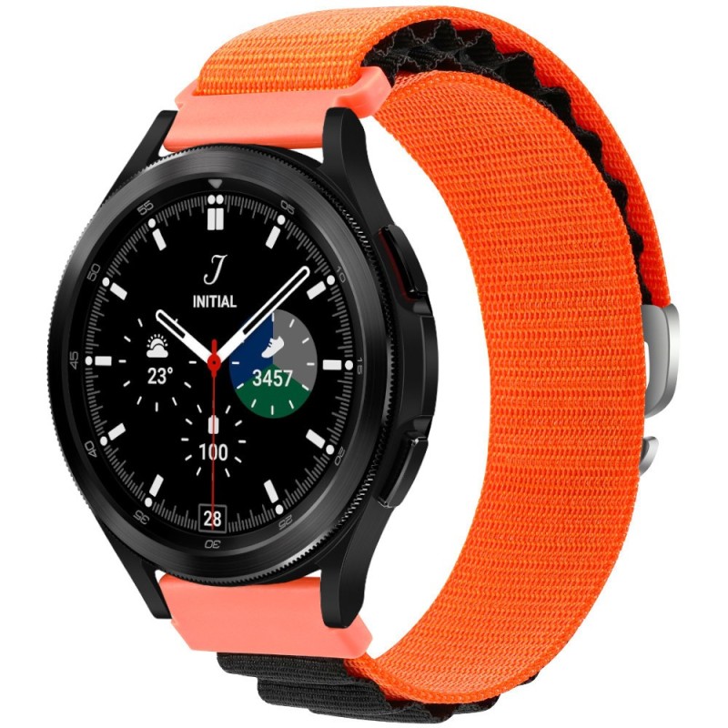 Estuyoya Correa loop nylon Samsung Galaxy Watch 4 Classic - 42mm Naranja,Negro