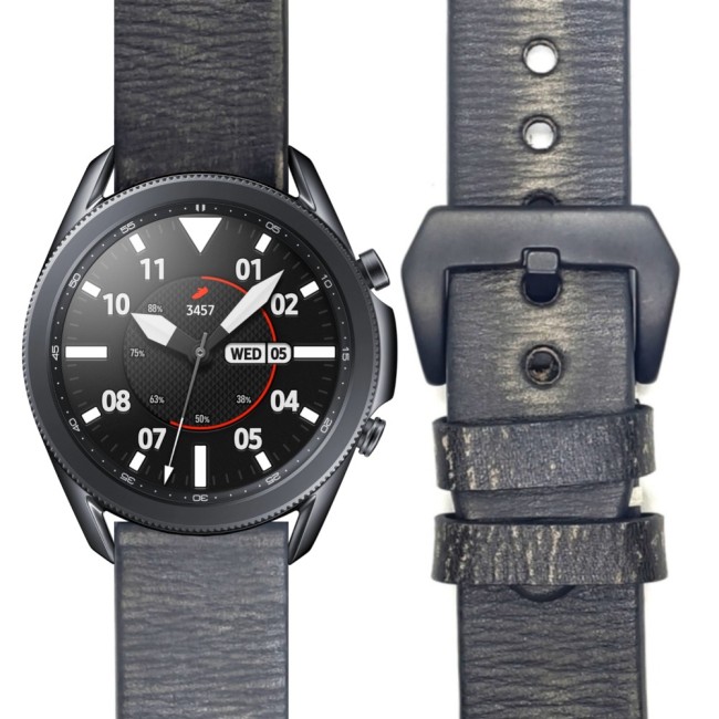 Estuyoya Correa cuero Suunto Race hecha a mano gris