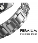 Pulsera Esclava Acero Inox Diseño Cadenas para Apple Watch 42mm/44mm iWatch Series 5/4/3/2/1