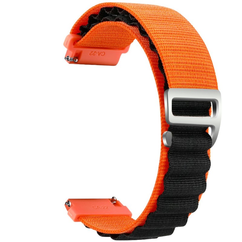 Estuyoya Correa loop nylon Withings Scanwatch Nova Naranja,Negro