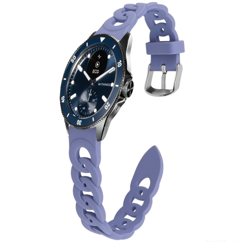 Estuyoya Correa silicona Diseño Cadena Withings Scanwatch Horizon Violeta