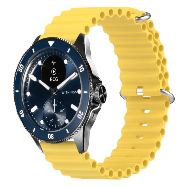 Estuyoya Correa silicona Ocean Withings Scanwatch Horizon amarillo
