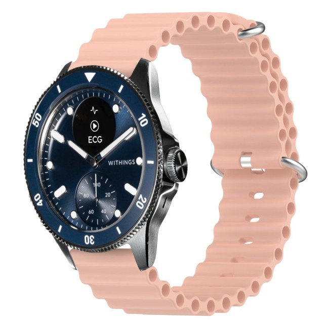 Estuyoya Correa silicona Ocean Withings Scanwatch Horizon rosa