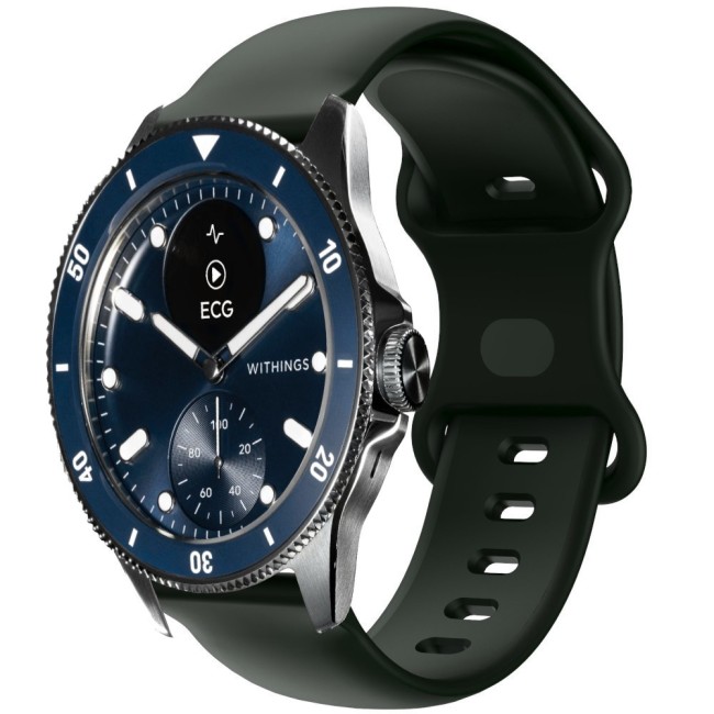 Estuyoya Correa silicona Doble Cierre Withings Scanwatch Horizon Negro