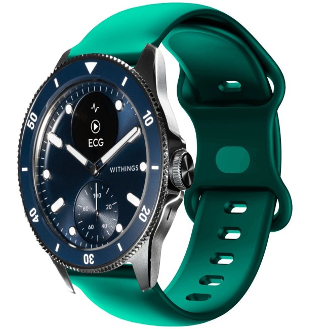 Estuyoya Correa silicona Doble Cierre Withings Scanwatch Horizon Verde Oscuro