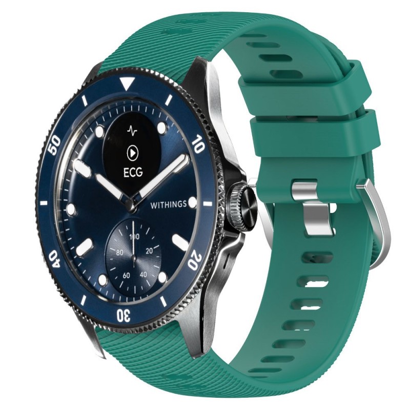 Estuyoya Correa silicona Hebilla Deportiva Withings Scanwatch Horizon Verde