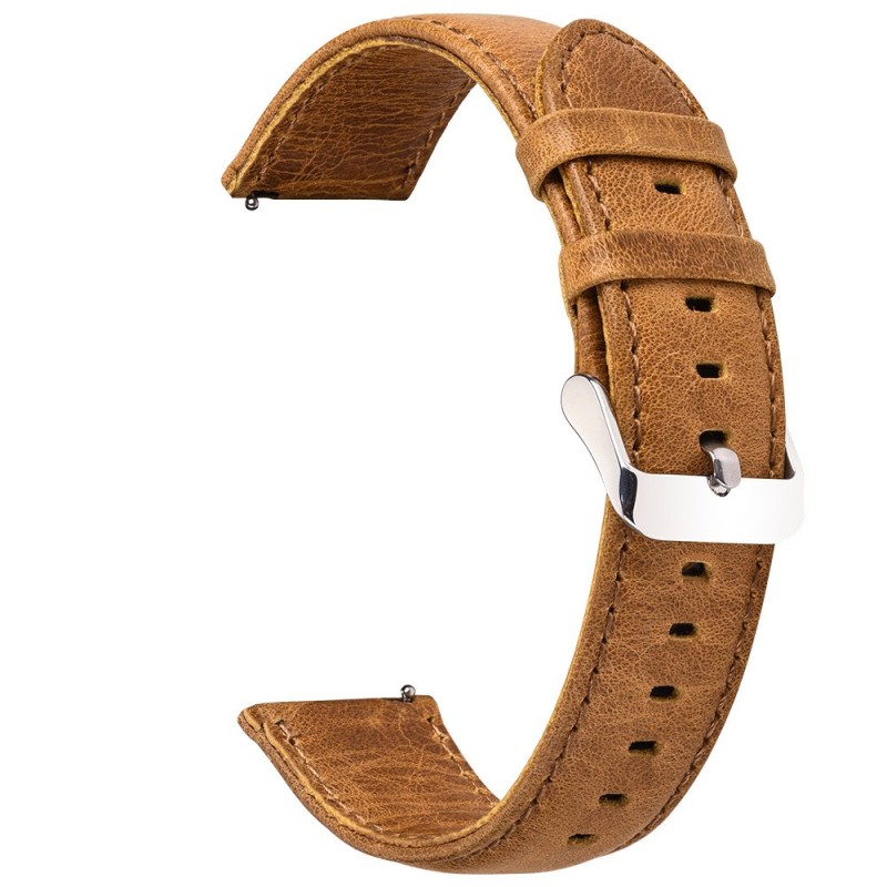 Estuyoya Correa cuero Vintage Withings Scanwatch Nova marrón camel