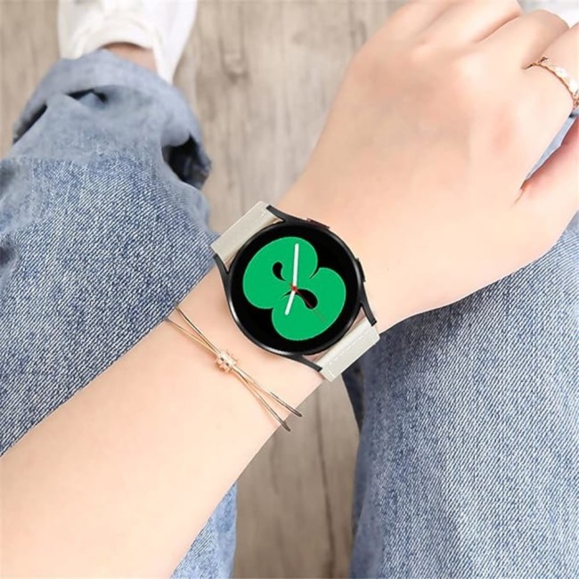 Estuyoya Correa cuero Bucle Withings Scanwatch Nova blanco perla