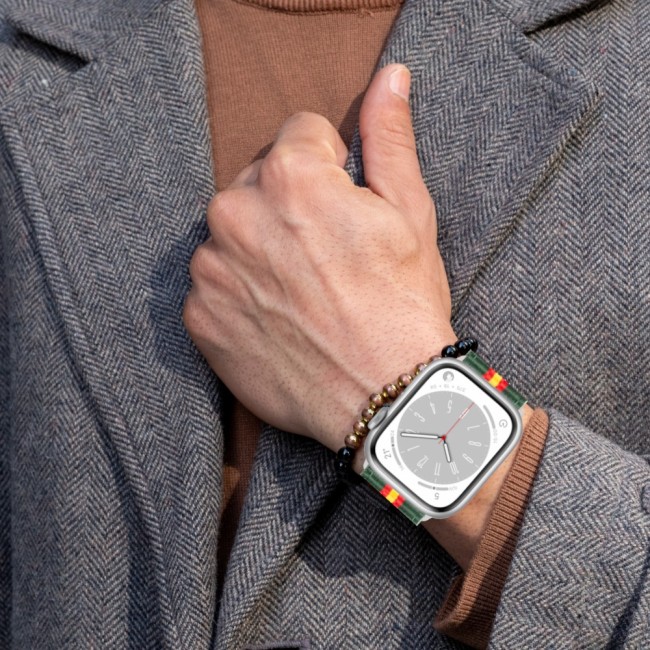 Estuyoya Correa nylon Apple Watch España Verde Plata