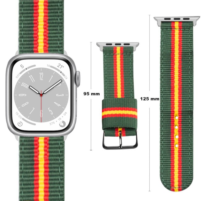 Estuyoya Correa nylon Apple Watch España Verde Plata