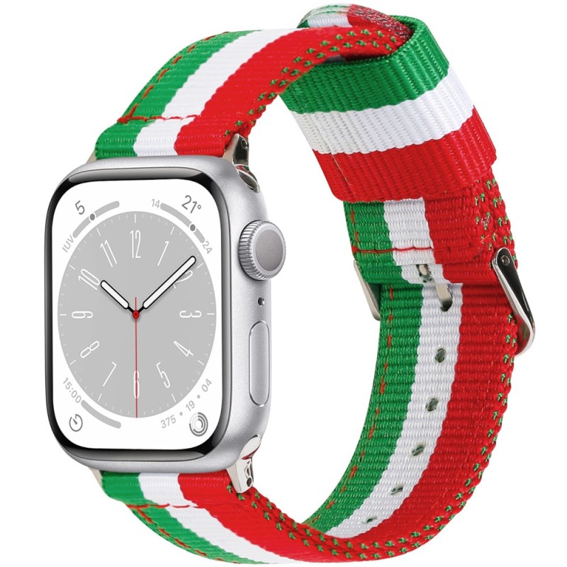 Estuyoya Correa nylon Apple Watch Italia Plata