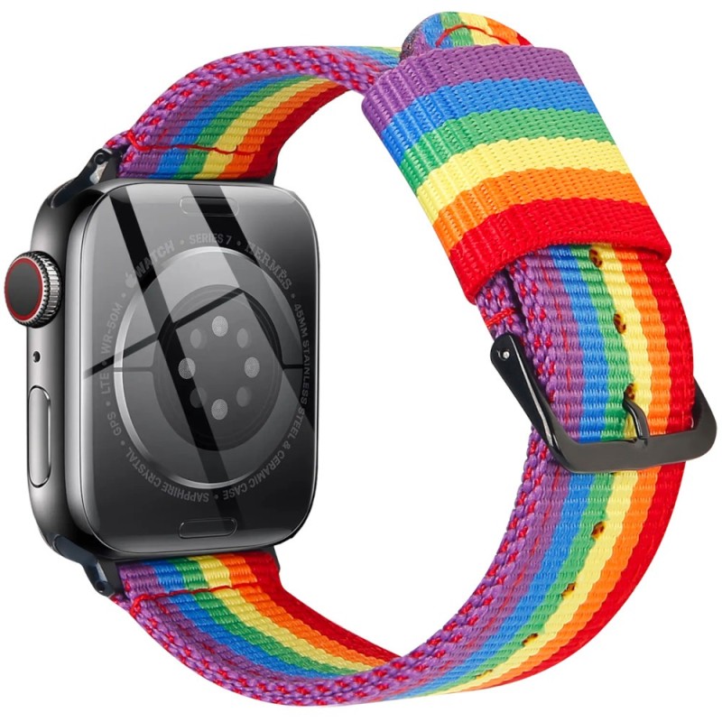 Estuyoya Correa nylon Apple Watch lgtbi Negro