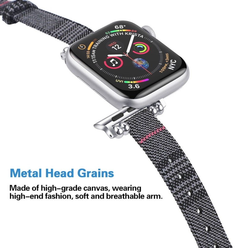 Estuyoya Correa nylon Apple Watch Ultrafina Gris
