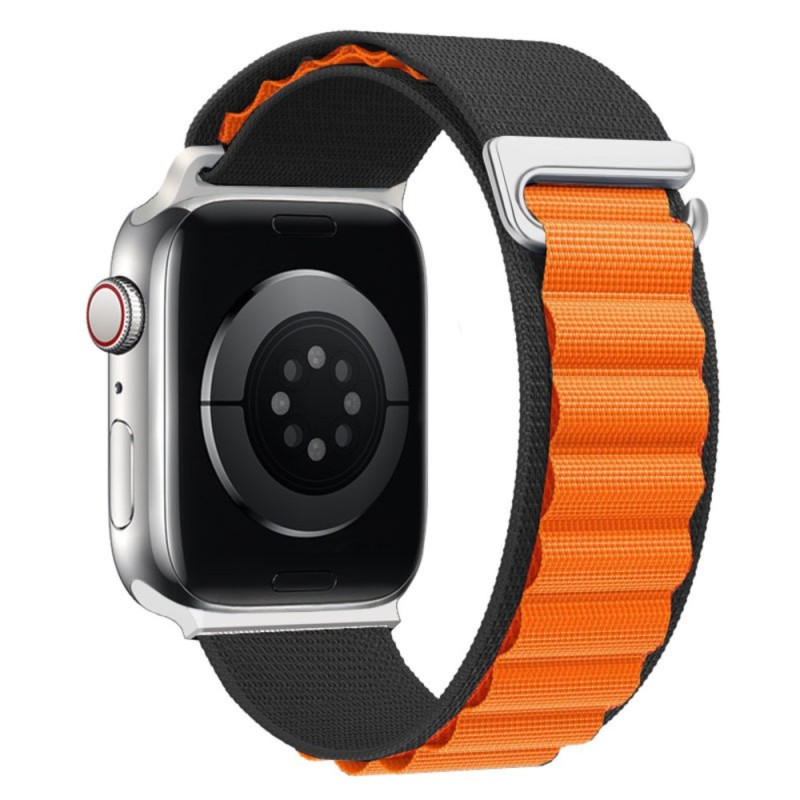 Estuyoya Correa nylon Loop Alpine Apple Watch Negro,Naranja