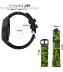 Pulsera de Silicona para Samsung Galaxy Watch 3 45mm / Gear S3 Frontier / Classic Camuflaje Ejercito, 22mm - Verde