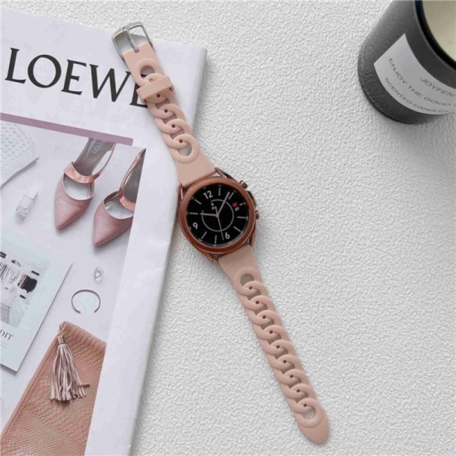 Estuyoya Correa silicona Diseño Cadena Samsung Galaxy Watch 7 - 40mm Rosa