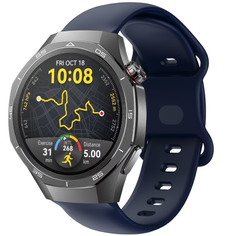 Estuyoya Correa silicona Doble Cierre Huawei Watch GT 5 Pro - 46mm Azul Oscuro