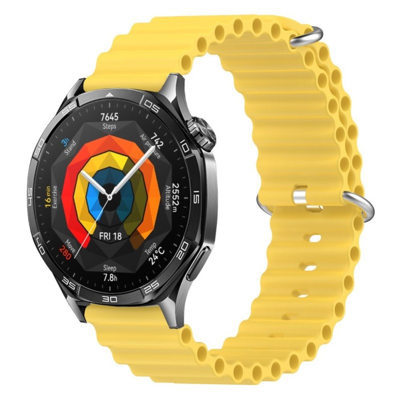 Estuyoya Correa silicona Ocean Huawei Watch GT 5 - 46mm amarillo