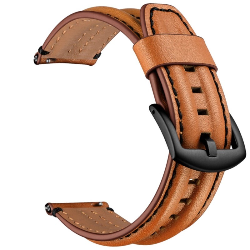 Estuyoya Correa cuero Acolchado Huawei Watch GT 5 - 46mm marrón