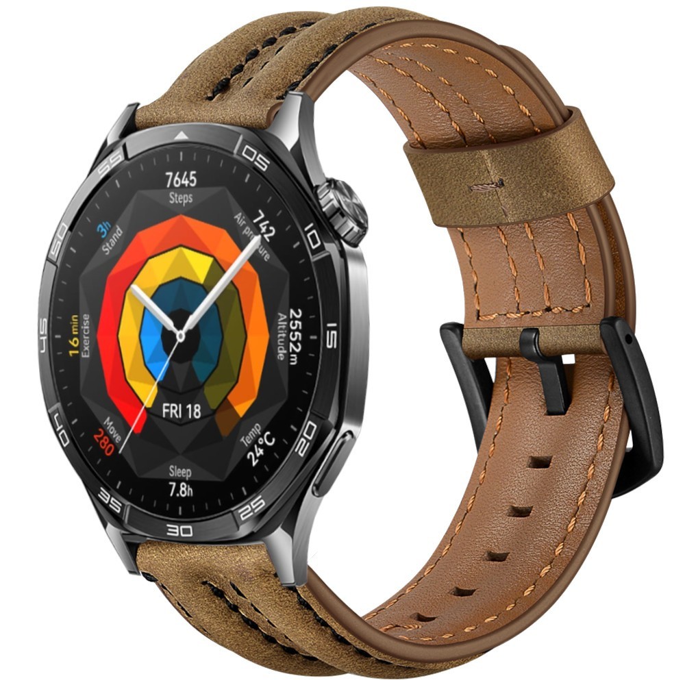 Estuyoya Correa cuero Acolchado Huawei Watch GT 5 - 46mm marrón,vintage