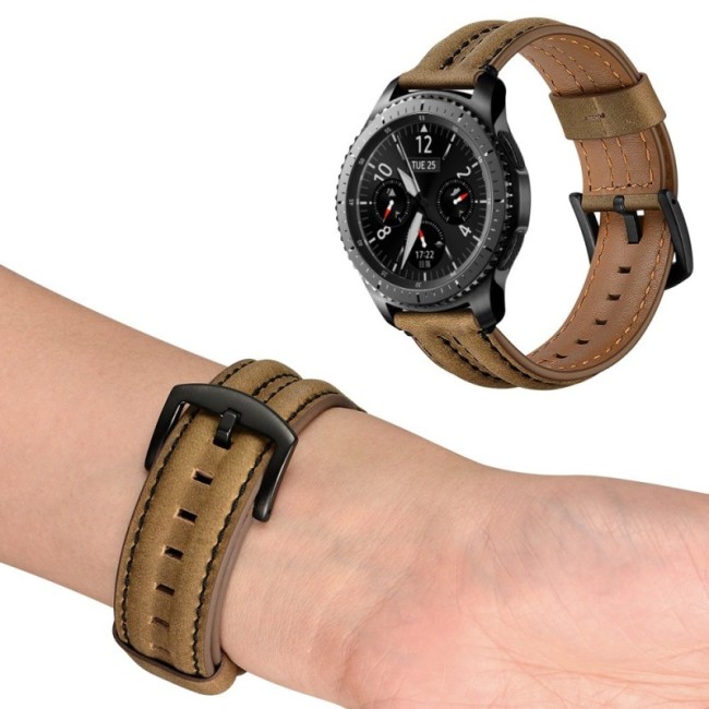 Estuyoya Correa cuero Acolchado Huawei Watch GT 5 - 46mm marrón,vintage