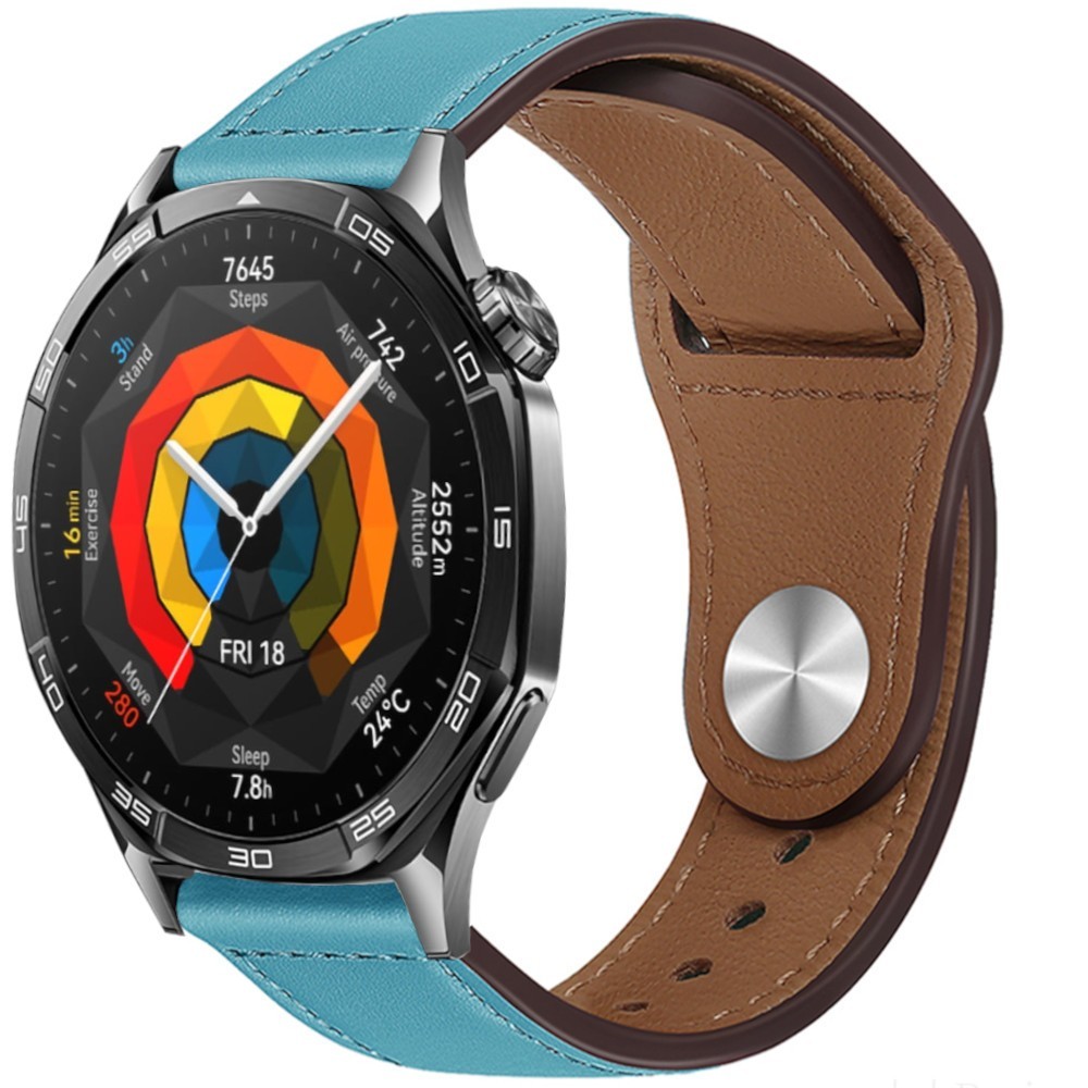 Estuyoya Correa cuero Bucle Huawei Watch GT 5 - 46mm azul