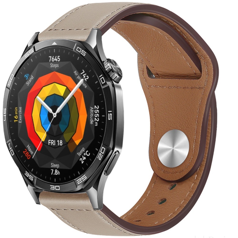 Estuyoya Correa cuero Bucle Huawei Watch GT 5 - 46mm blanco perla