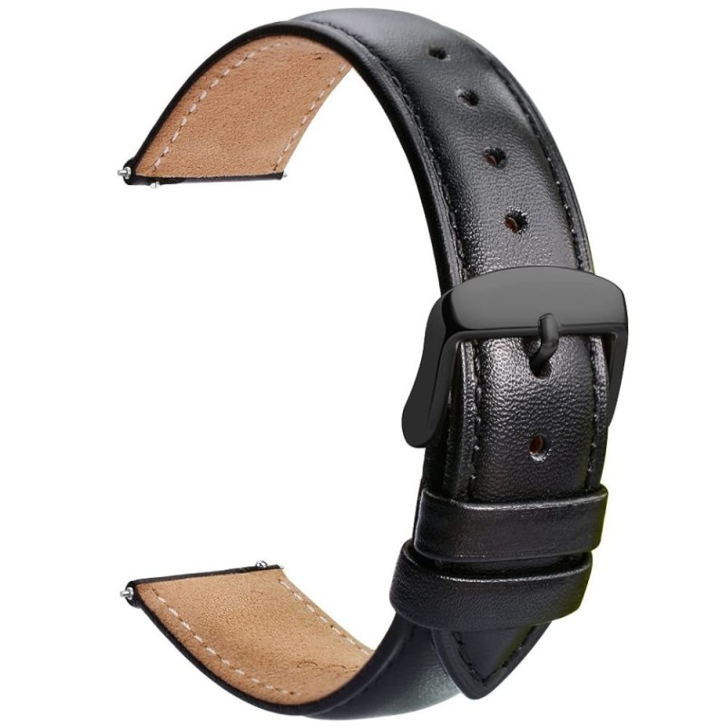 Estuyoya Correa cuero Clásica Huawei Watch GT 5 - 46mm negro