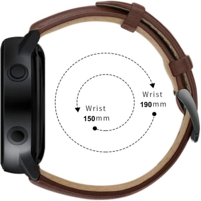 Estuyoya Correa cuero Clásica Huawei Watch GT 5 - 46mm negro