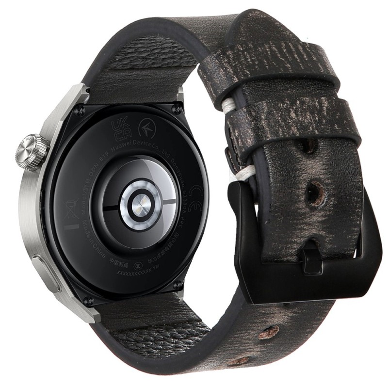 Estuyoya Correa cuero Huawei Watch GT 5 - 46mm hecha a mano gris